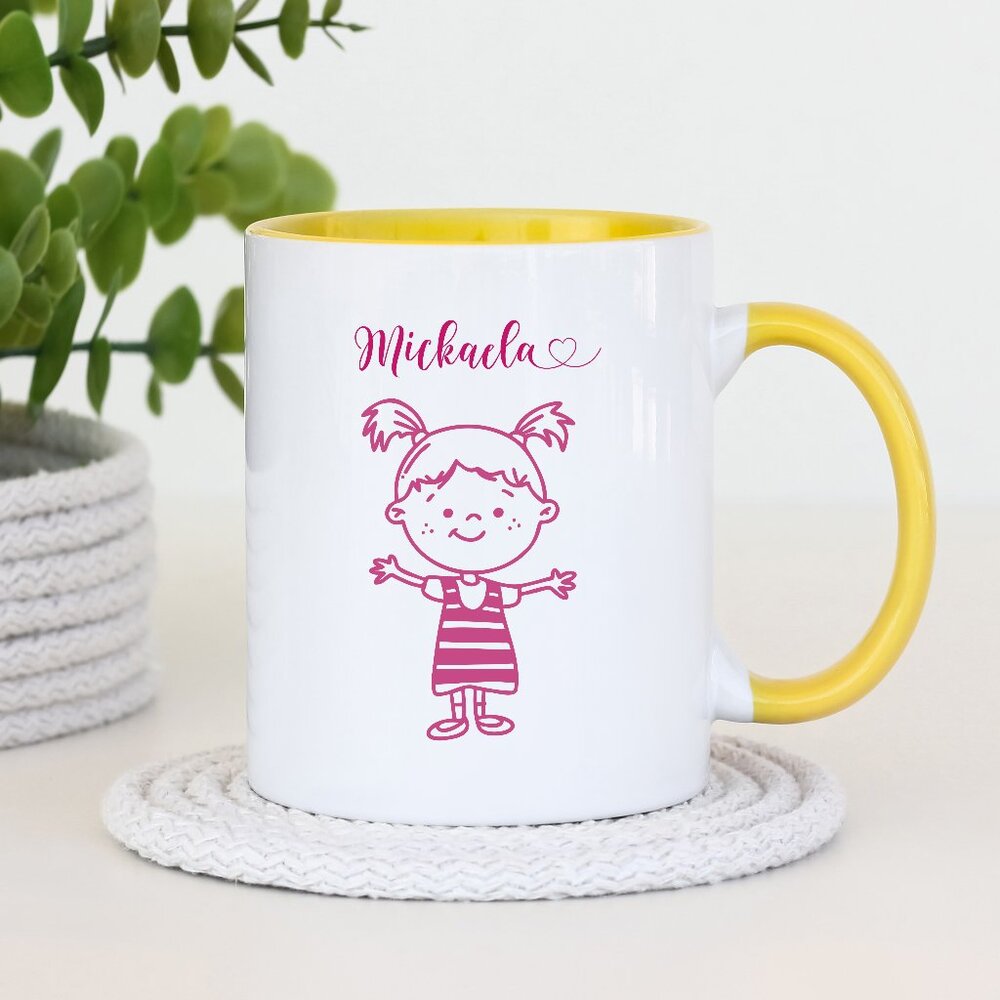 Cute Custom Name Kids Cup, Girls Personalized Gift  Idea